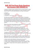NUR 190 Final Exam Study Guide&colon; Ethics&comma; Leadership & Nursing Management