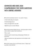 ADVANCED MED-SURG 2026 COMPREHENSIVE TEST PAPER QUESTIONS WITH VERIFIED ANSWERS