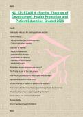NU 131 Exam 4 Study Guide&colon; Family&comma; Development Theories & Health Promotion