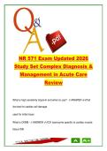 NR 571 Exam 2026 &ndash; 600&plus; Questions & Answers on Acute Care&comma; Cardiology&comma; Pulmonary Disorders & Critical Management &ndash; Chamberlain University