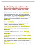Food Protection Course Answers Quiz Lesson 1&comma; 2&comma; 3&comma; 4&comma;  5&comma; 6&comma; 7&comma; 8&comma; 9&comma; 10&comma; 11&comma; 12&comma; & 13 &sol; NYC Food Protection  Course Lesson 1 Answers Updated Latest Version