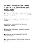 MATERNAL CHILD NURSING CARE BY PERRY EXAM SCRIPT 2026 COMPLETE QUESTIONS AND SOLUTIONS