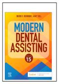 Test Bank For Dental Assisting for Modern Dental Assisting 15th Edition Editors Smith & Robinson &vert;newest version guranteed pass 