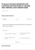 NY Series 17-52 EXAM QUESTIONS WITH COMPLETE SOLUTION GUIDE &lpar;A&plus; GRADED 100&percnt; VERIFIED&rpar; LATEST VERSION 2026&excl;&excl;