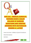 NUR 242 Medical-Surgical Nursing Exam 2 &ndash; 500&plus; Questions & Answers on Fluid Balance&comma; Electrolytes&comma; Acid-Base Disorders & Nursing Interventions &ndash; Galen College of Nursing