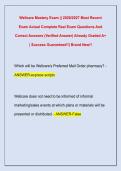 Wellcare Mastery Exam &vert;&vert; 2026&sol;2027 Most Recent  Exam Actual Complete Real Exam Questions And  Correct Answers &lpar;Verified Answer&rpar; Already Graded A&plus;  &vert; Success Guaranteed&excl;&excl;&vert; Brand New&excl;&excl; 