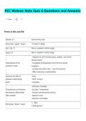 PCC Watson Note Quiz 6 Questions and Answers