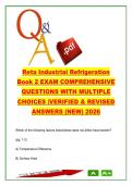 RETA Industrial Refrigeration Book 2 Exam 2026 &ndash; 1000&plus; Multiple Choice Questions & Answers on Heat Transfer&comma; Psychrometrics&comma; Evaporators & System Operations