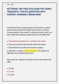 KETTERING TMC PRACTICE EXAM TEST BANK &vert;  FREQUENTLY TESTED QUESTIONS WITH  CORRECT ANSWERS &vert; BRAND NEW&excl; 