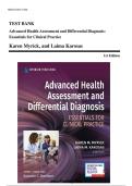 Test Bank for Advanced Health Assessment and Differential Diagnosis&colon; Essentials for Clinical Practice 1st Edition&comma; Kindle de Karen M&period; Myrick&vert;&vert;ISBN&colon;9780826162557
