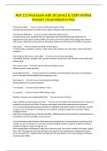 ACA 111 Final Exam with all Correct & 100&percnt; Verified Answers &vert;Guaranteed to Pass