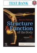 Test Bank Structure and Function of the Body 17th Edition by Patton All Chapters 1&ndash;22 A&plus; Graded Latest Version