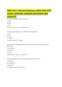 NBCE Part 1-General Anatomy EXAM 2026-2027 LATEST UPDATED VERSION QUESTIONS AND ANSWERS&period;pdf
