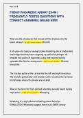 FISDAP PARAMEDIC AIRWAY EXAM &vert;  FREQUENTLY TESTED QUESTIONS WITH  CORRECT ANSWERS &vert; BRAND NEW&excl;