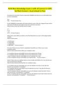 ACAS Best Knowledge Exam 3 with all Correct & 100&percnt; Verified Answers &vert;Guaranteed to Pass