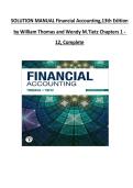 SOLUTION MANUAL Financial Accounting&comma;13th Edition by William Thomas and Wendy M&period;Tietz Chapters 1 - 12&comma; Complete