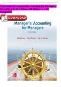 Test Bank for Managerial Accounting for Managers&comma; 6th Edition by Eric Noreen&comma; Peter Brewer & Ray Garrison &vert; Complete Chapters 1-12 &vert; Questions & Answers with Step-by-Step Solutions 