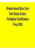 Rhode Island Blue Card Test Study Guide &ndash; Firefighter Certification Prep &lpar;2026 Update&rpar;