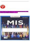 TEST BANK For Management Information Systems&comma; 10th Edition by Hossein Bidgoli&comma; Verified Chapters 1 - 14&comma; Complete Newest Version