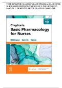 Test Bank For Clayton&rsquo;s Basic Pharmacology for Nurses 19th Edition By Michelle J&period; Willihnganz&comma; Samuel L&period; Gurevitz&comma; Bruce Clayton Chapter 1-48&lpar;WITH COMPLETE ANSWERS&rpar;