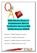 HVAC Electrical Review 2 &ndash; 120 Questions & Answers &vert; Circuits&comma; Motors&comma; Transformers&comma; Ohm&rsquo;s Law &vert; 2025&sol;2026 &ndash; HVAC & Electrical Technology