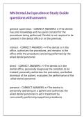 MN Dental Jurisprudence Study Guide questions with answers