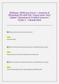 BIOS255 &sol; BIOS 255 Exam 1 &vert; Anatomy &  Physiology III with Lab &vert; Latest 2026&ndash;2027  Update &vert; Questions & Verified Answers &vert;  Grade A &ndash; Chamberlain 