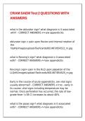 CRAM SAEM Test 2 QUESTIONS WITH ANSWERS