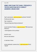 NBME CBSE EXAM TEST BANK &vert; FREQUENTLY  TESTED QUESTIONS WITH CORRECT  ANSWERS &vert; BRAND NEW&excl;