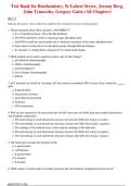 Test Bank for Biochemistry Tapa dura &ndash; 25 Enero 2019 by Lubert Stryer Jeremy &vert;&vert;ISBN&colon;9781319114657