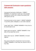 Commercial Contractor exam questions with answers