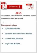 APEA Pre-Predictor Exam Study Guide&colon; Comprehensive Review for Advanced Practice Nursing