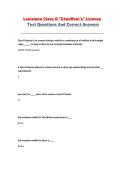 Louisiana Class D Chauffeur License Test Complete Questions and Answers Study Guide