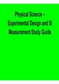 Physical Science &ndash; Experimental Design and SI Measurement Study Guide &lpar;2026 Update&rpar;