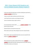 QKA-1 Exam Newest 2026 Questions and  Correct Detailed Answers Already Graded A&plus; 