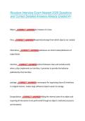 Revature Interview Exam Newest 2026 Questions  and Correct Detailed Answers Already Graded A&plus; 