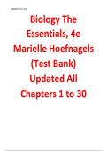 Test Bank for Biology&colon; The Essentials 4th Edition by Mari&euml;lle Hoefnagels&vert;&vert;ISBN&colon;9781260709636