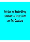 Nutrition for Healthy Living &ndash; Chapters 1&ndash;3 Study Guide and Test Questions &lpar;2026 Update&rpar;