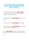 Texas Funeral Law Exam Newest 2026  Questions and Correct Detailed Answers  Already Graded A&plus;