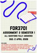 FOR3701 Assignment 2 Semester 1 Memo &vert; Due 2 April 2026