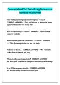 Ornamental and Turf Pesticide Applicators exam questions with answers&period;