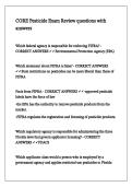 CORE Pesticide Exam Review questions with answers