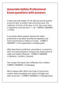 Associate Safety Professional Exam questions with answers&comma;