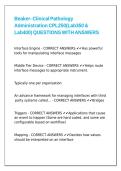 Beaker- Clinical Pathology Administration CPL250&lpar;Lab350 & Lab400&rpar; QUESTIONS WITH ANSWERS