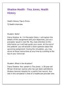 Shadow Health - Tina Jones&comma; Health History latest update