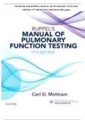 Ruppel&rsquo;s Manual of Pulmonary Function Testing &lpar;11th Edition&rpar; &ndash; Test Bank &ndash; 2026 Updated Practice Questions and Answers