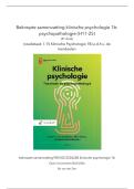Samenvattingen klinische psychologie 1a &   1b &lpar;PB3002   PB3102&rpar;