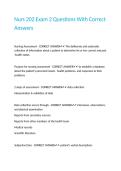 Nurs 202 Exam 2 Questions With Correct Answers&period;