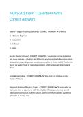 NURS 202 Exam 1 Questions With Correct Answers