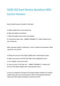 NURS 202 Exam Review Questions With Correct Answers 